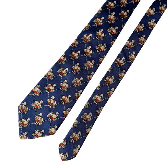 Brooks Brothers Makers Silk Tie Ducks in Life Preserve Nautical Made in USA EUC - Picture 2 of 7